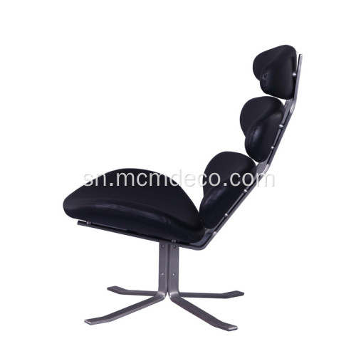 Corona Swivel Leather Lounge Sachigaro